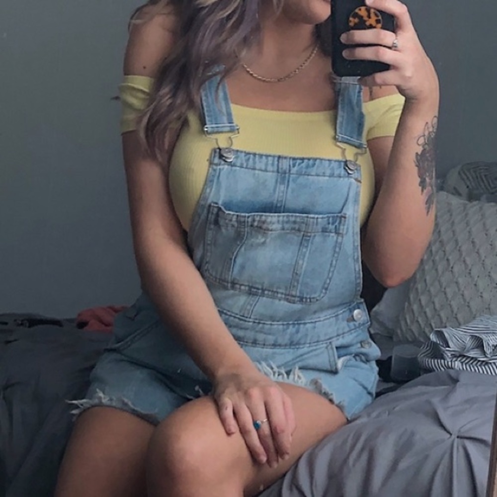 Light wash overalls!